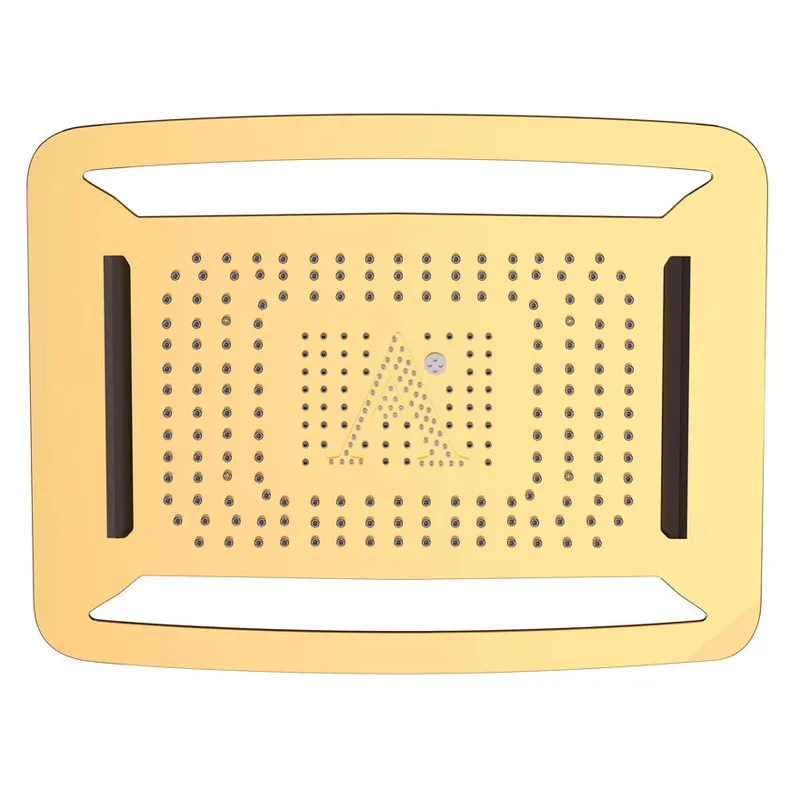 Artize Gold Bright PVD Rainjoy 600X472mm AISI 304 stainless steel with RGB LED lights remote control in Gold Bright
