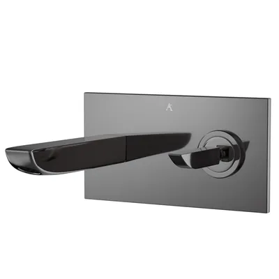 Artize Lexa Black Chrome Joystick in-wall Basin Mixer in Black Chrome