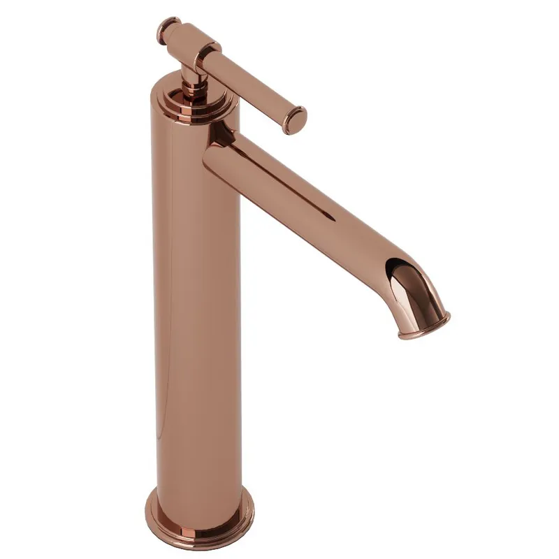 Artize VIC Blush Gold PVD Single Lever Tall Boy Basin Mixer in Blush Gold