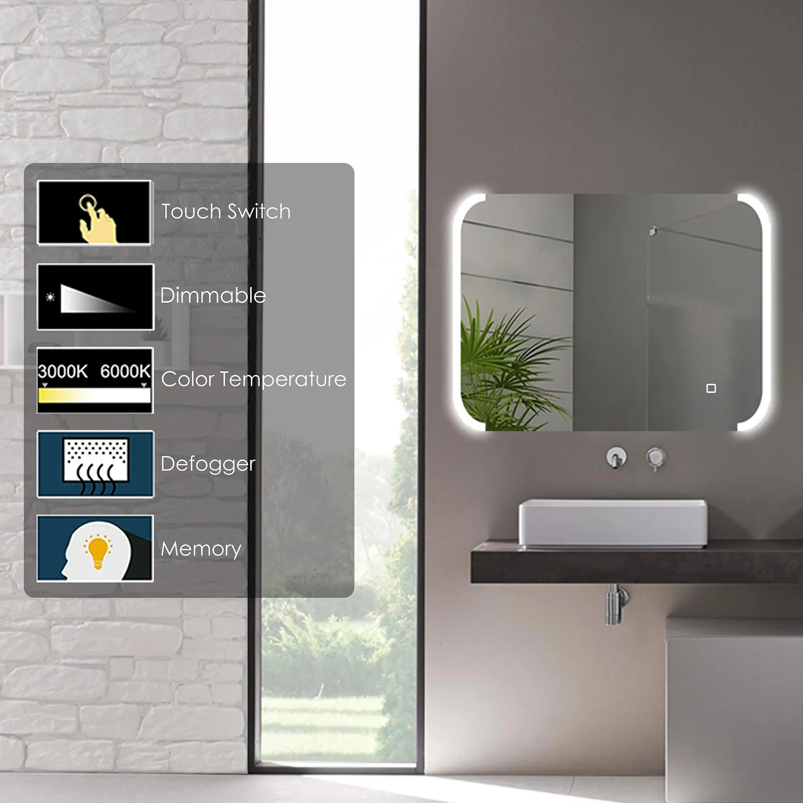 Aspect Led Mirror 500 in default