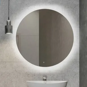 Backlit Heated 600mm Bathroom round Mirror with Lights in default