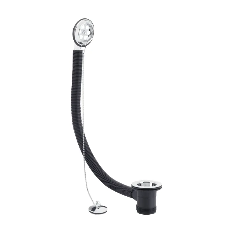 Bath Chrome Retainer Waste and Overflow with Brass Plug in Chrome