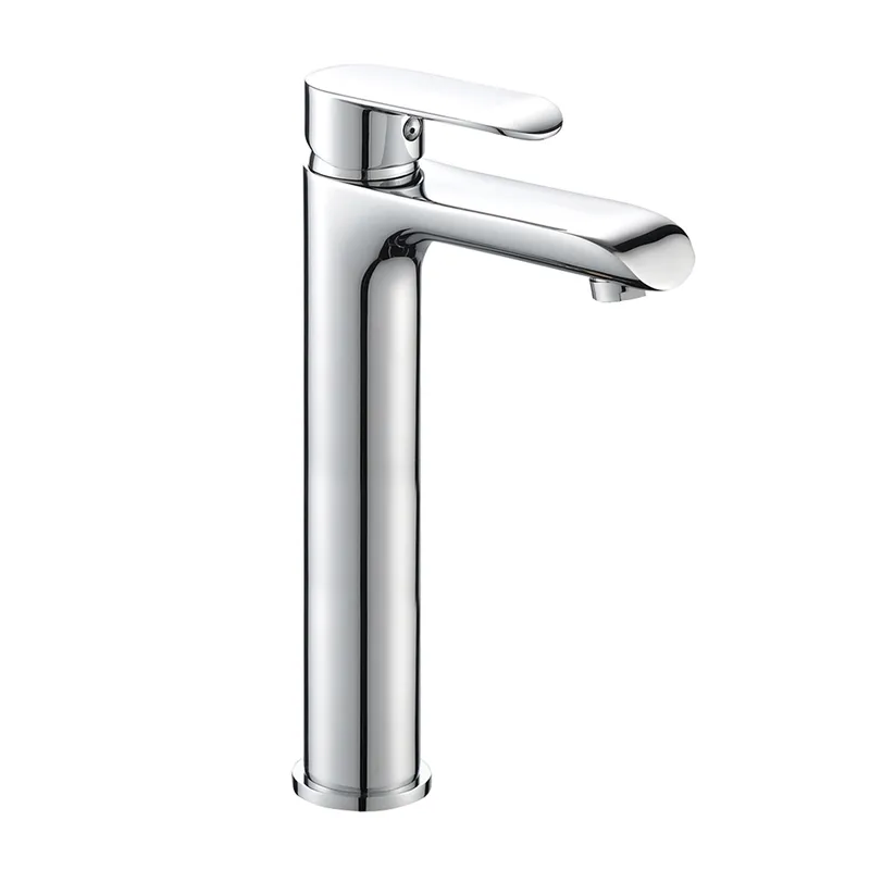 Belva Single Lever Tall Basin Mixer Chrome Plated in Chrome