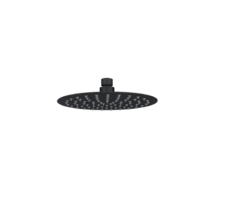 Black Matt Thermostatic Concealed Shower Set – 3-Knob, 2-Outlet with Overhead & Hand Shower with water outlet & wall Arm. in Black Matt - photograph 3