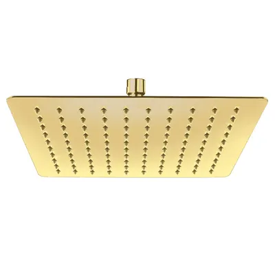 Brushed Gold Thermostatic Concealed Shower Set – 3-Knob, 2-Outlet with 200mm Head & Hand Shower in Brushed Gold - photograph 3