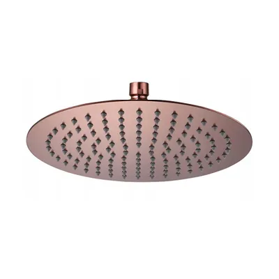 Brushed Rose Gold Thermostatic Concealed Shower & Bath Set – 3-Outlet Valve with Head, water outlet, wall arm, Hand Shower & Spout in Brushed Rose Gold - photograph 4