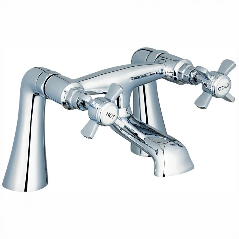 Chelsea Dual Lever Bath Filler Single Unit Chrome Plated in Chrome