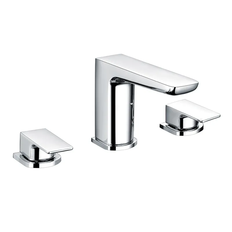 Dash Deck-Mounted 3-Hole Basin Mixer Chrome Plated in Chrome