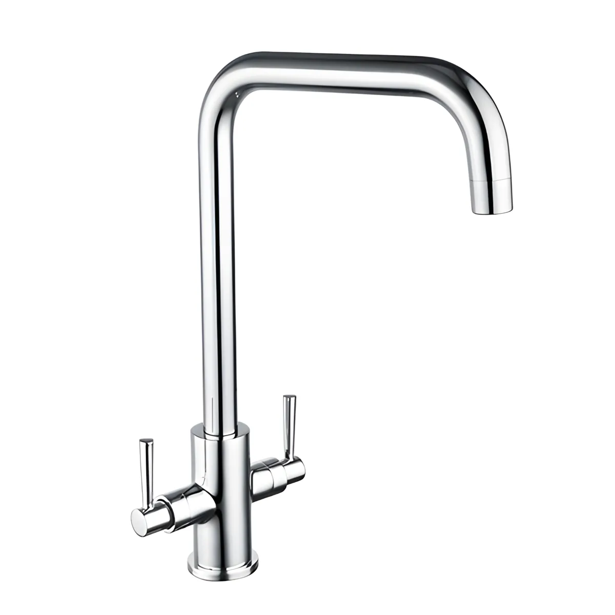 Edge Two Lever Kitchen Mixer Tap Chrome in Chrome