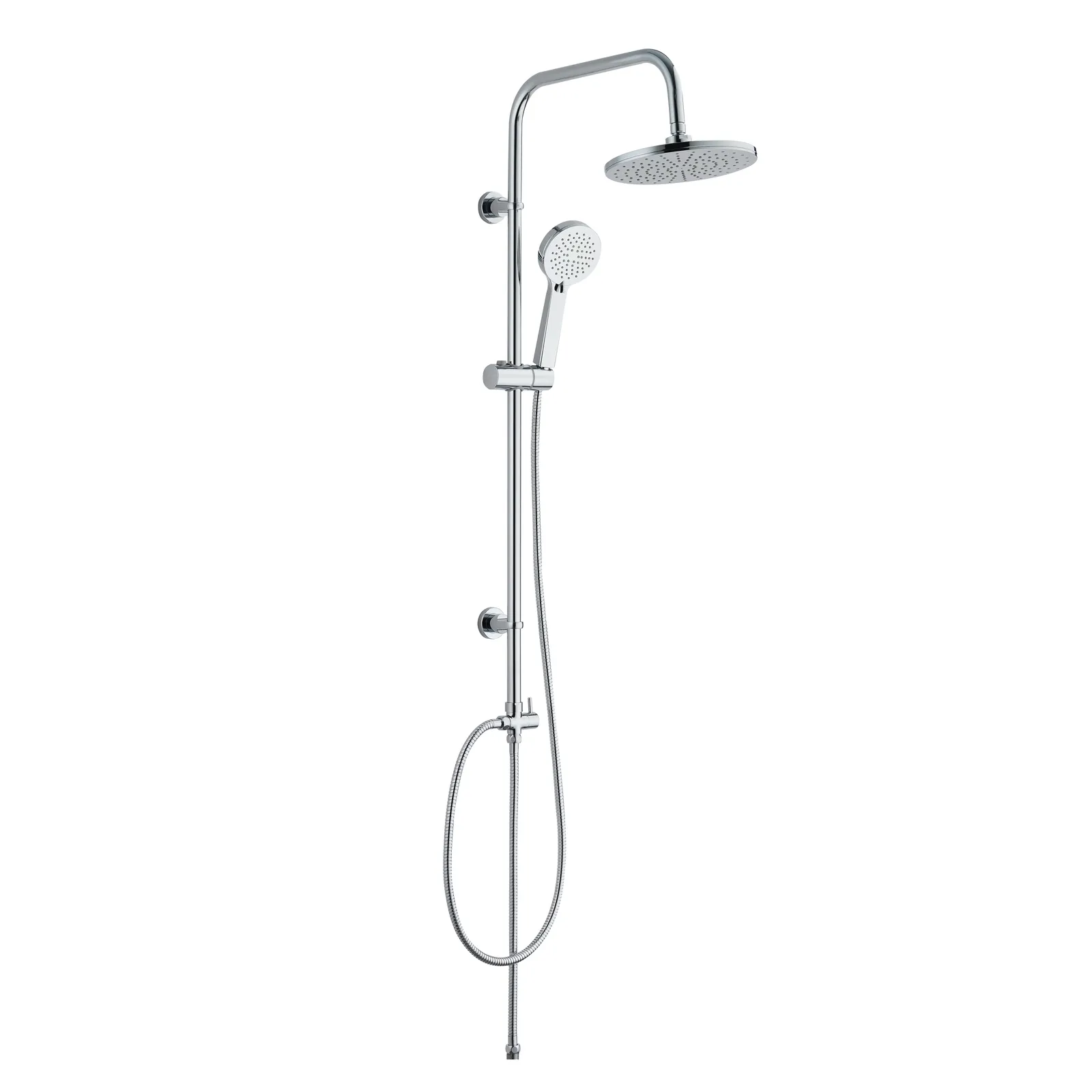 Expose riged riser shower rail kit Chrome Plated in Chrome