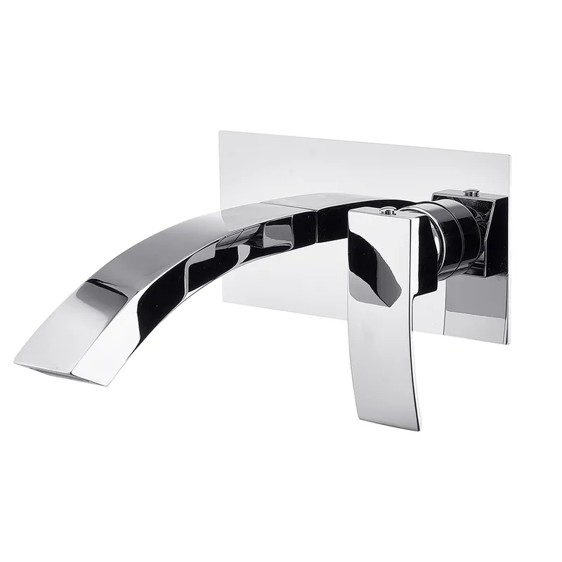 Flair Chrome Wall Mounted Basin Mixer Tap in Chrome