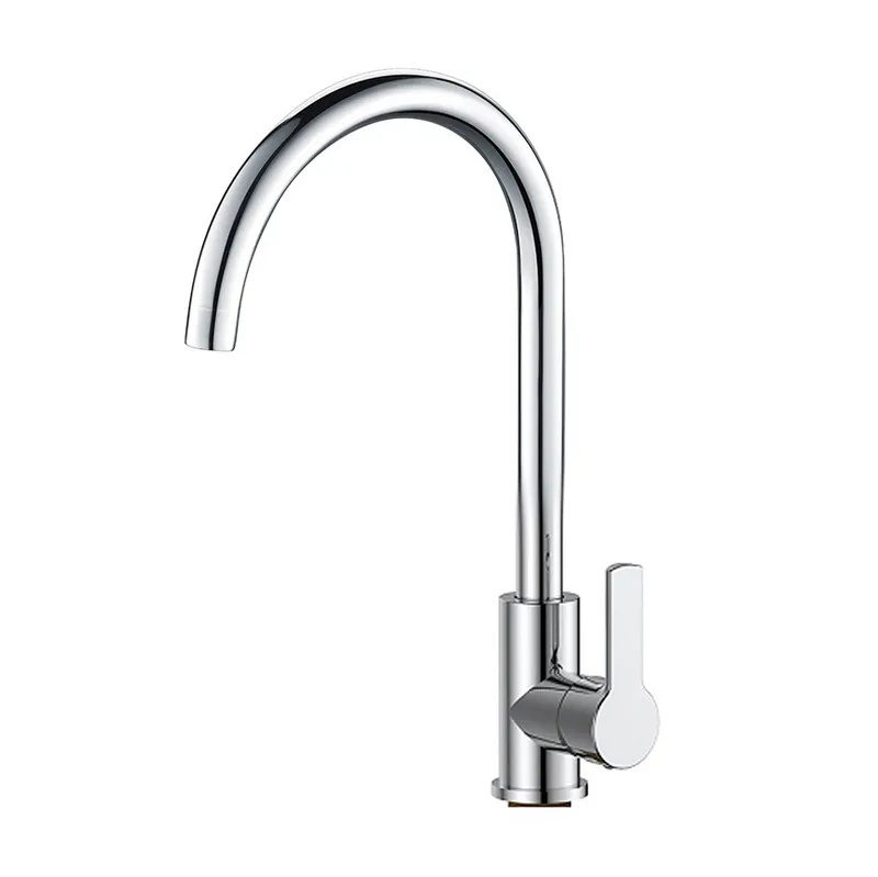 Flora Single Lever Kitchen Mixer Tap Chrome in Chrome