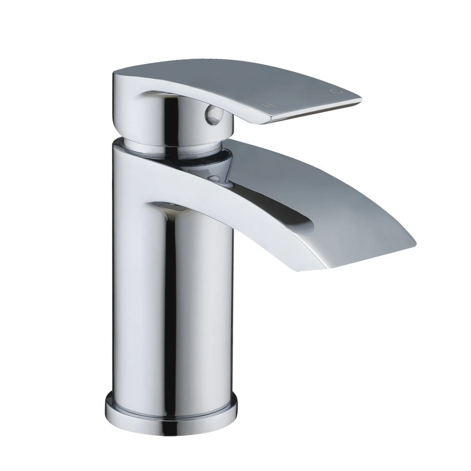 Flow Cloakroom Mini Basin Mixer With Basin Waste Chrome Plated in Chrome