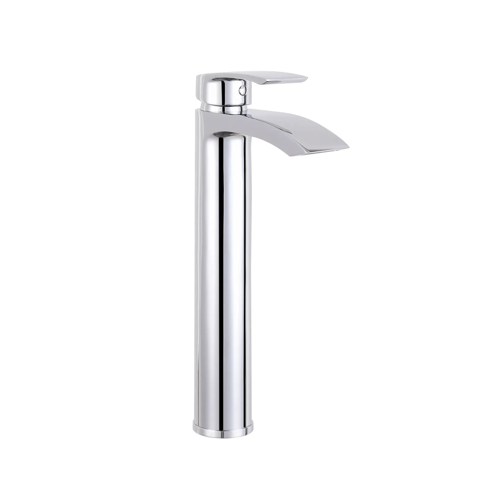 Flow Single Lever Tall Basin Mixer Chrome Plated in Chrome