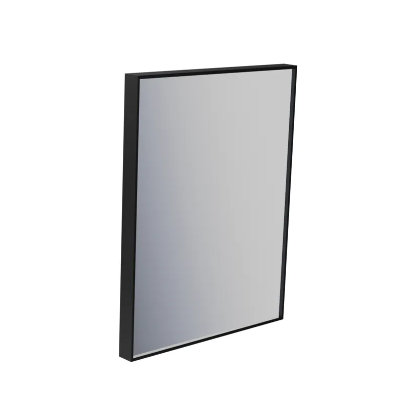 Frame Matt Black Bathroom Mirror 500x700mm in Matt Black