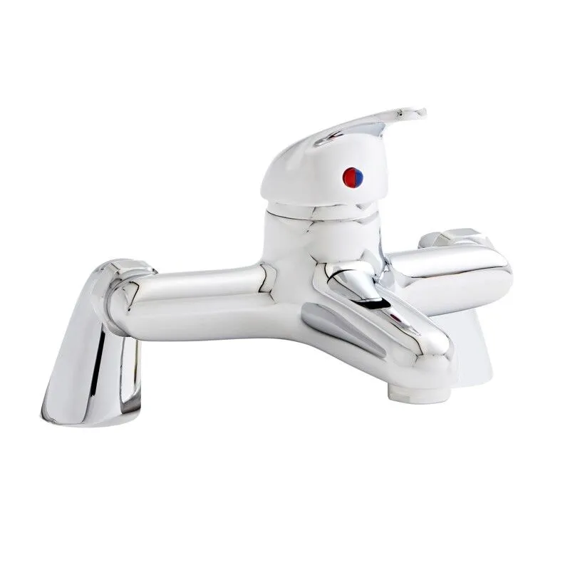 G4K Chrome Bath Filler Taps With Click Waste in Chrome