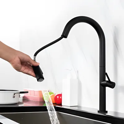 Grace Single Lever Kitchen Mixer Chrome Plated in Chrome - photograph 2