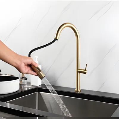 Grace Single Lever Kitchen Mixer Chrome Plated in Chrome - photograph 3