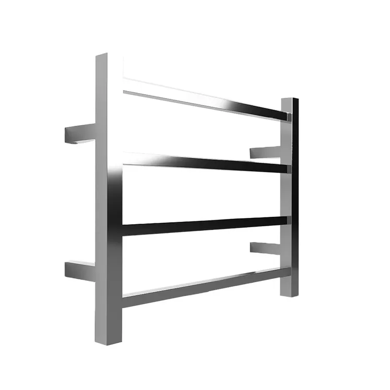 Hawthorn 4 Bar Ladder Straight Square Towel Rail Polished in Polished