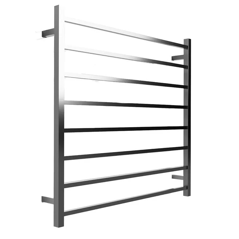 Hawthorn 8 Bar Ladder Straight Square Towel Rail Polished in Polished