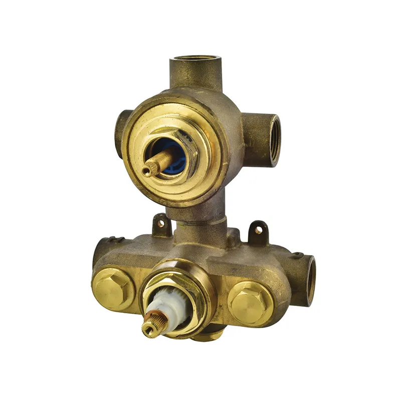 In-wall Body of Thermostatic Shower Mixer in Raw Brass (concealed)