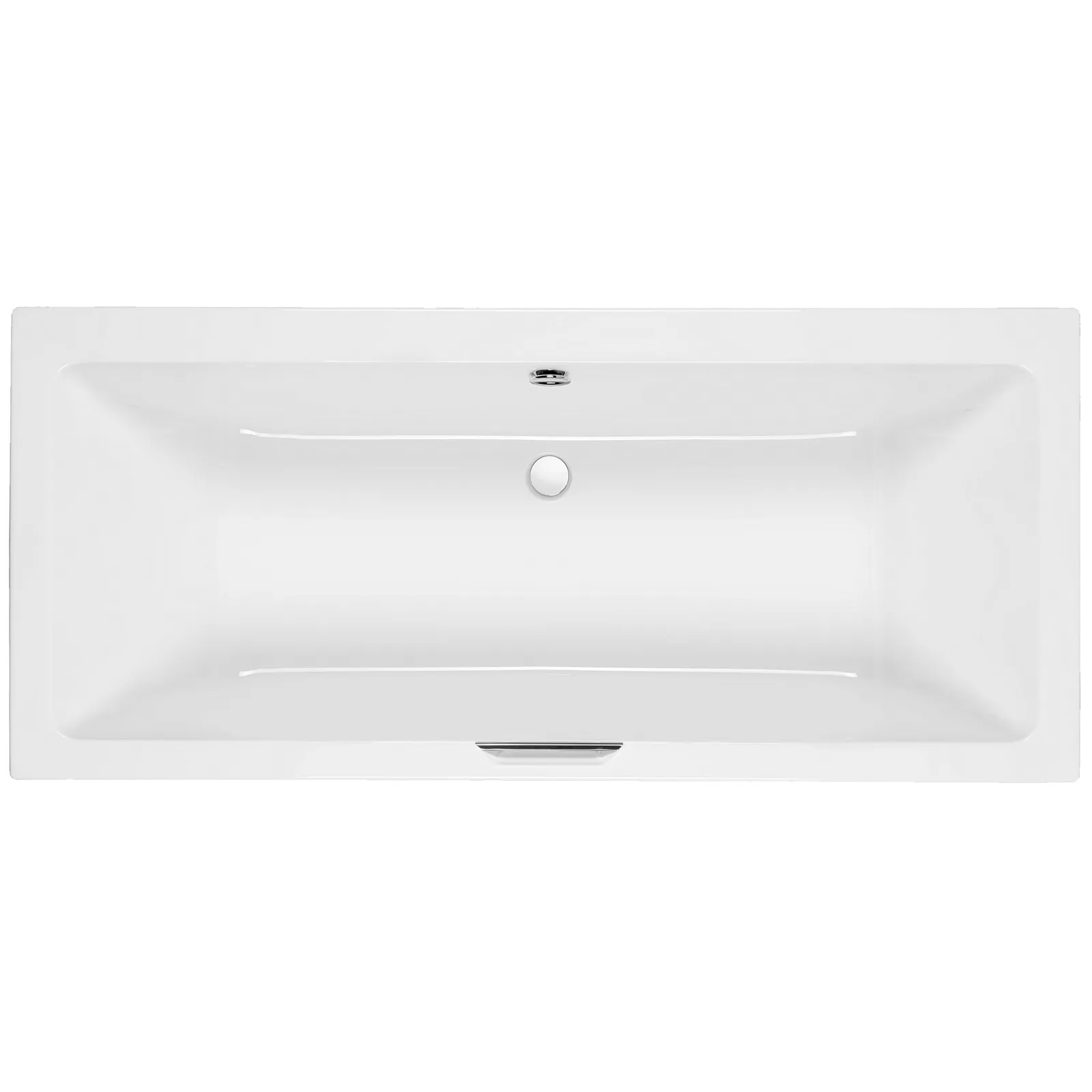 Integra Reinforced Finish Double Ended Standard bath 1700x750mm with Integrated single handle in White Gloss