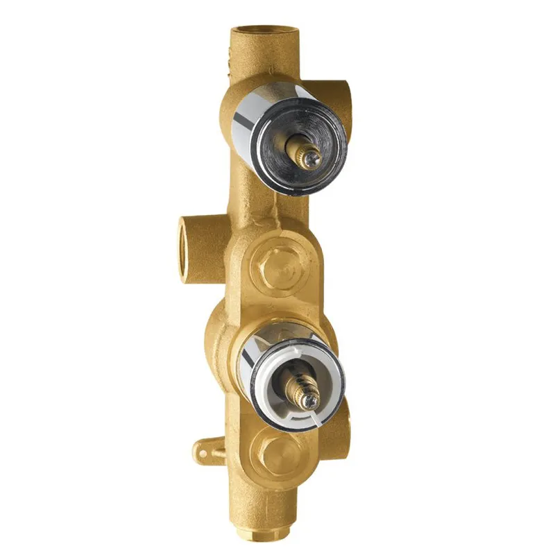 Jaquar Allied Aquamax In-wall Body of 2 Outlet Thermostatic Shower Mixer in Raw Brass (concealed)