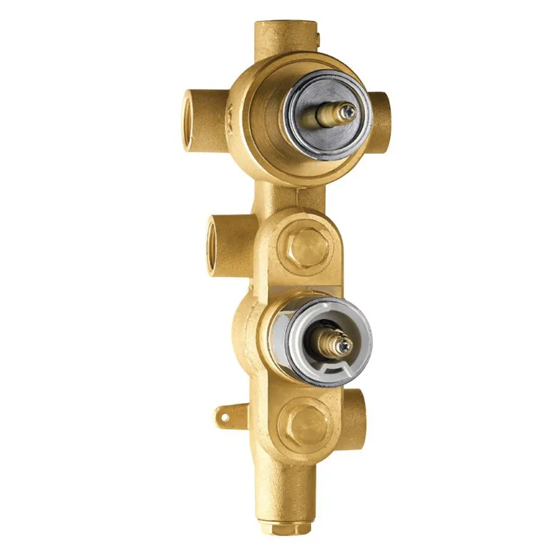 Jaquar Allied Aquamax In-wall Body of 3 Outlet Thermostatic Shower Mixer in Raw Brass (concealed)