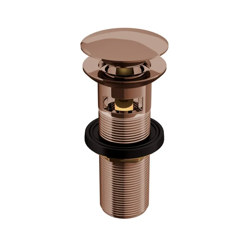 Jaquar Allied Click Clack Basin Slotted Waste with 130mm Height Blush Gold PVD in Blush Gold