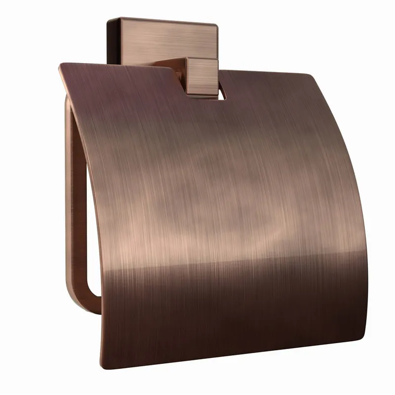 Jaquar Black Chrome Kubix Prime Toilet Paper Holder in Black Chrome