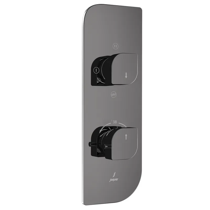 Jaquar Black Chrome Alive 3 Outlet Thermostatic Shower Mixer in Black Chrome