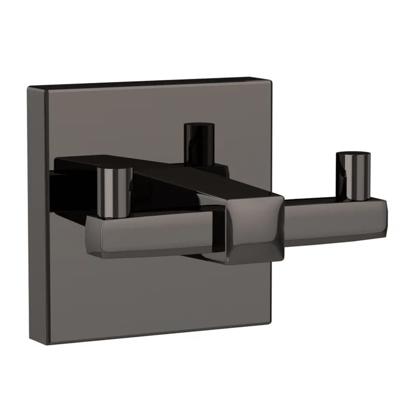 Jaquar Black Chrome Kubix Prime Double Robe Hook in Black Chrome