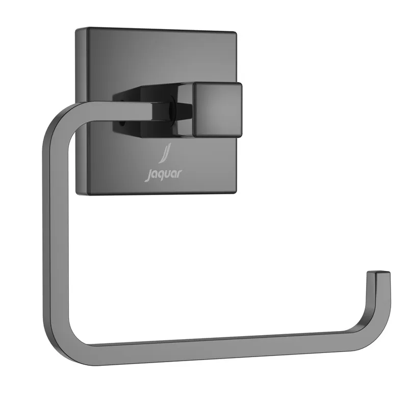 Jaquar Black Chrome Kubix Prime Toilet Roll Holder in Black Chrome
