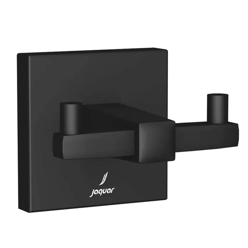 Jaquar Black Matt Kubix Prime Double Robe Hook in Black Matt
