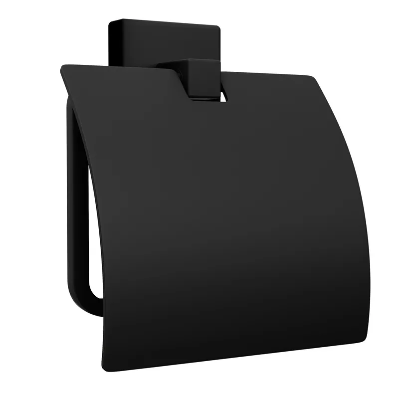 Jaquar Black Matt Kubix Prime Toilet Paper Holder in Black Matt