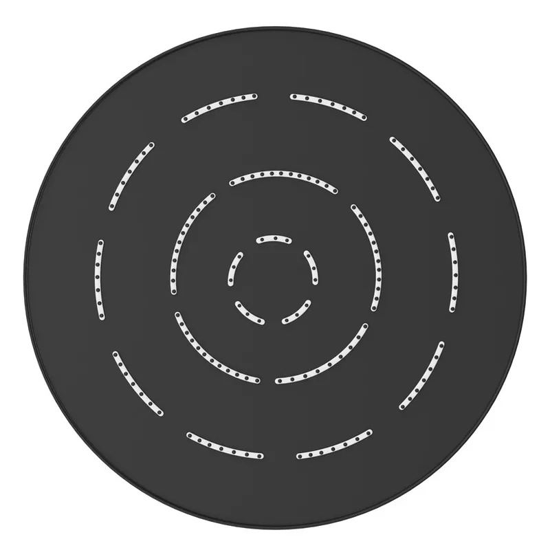 Jaquar Black Matt Maze Overhead Shower 200mm Round Single Flow in Black Matt