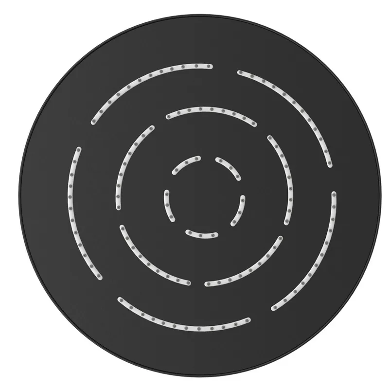 Jaquar Black Matt Maze Overhead Shower 300mm Round Single Flow in Black Matt
