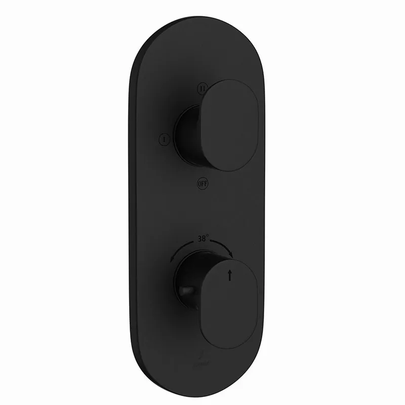 Jaquar Black Matt Opal Prime Aquamax 3 Outlet Thermostatic Shower Mixer in Black Matt