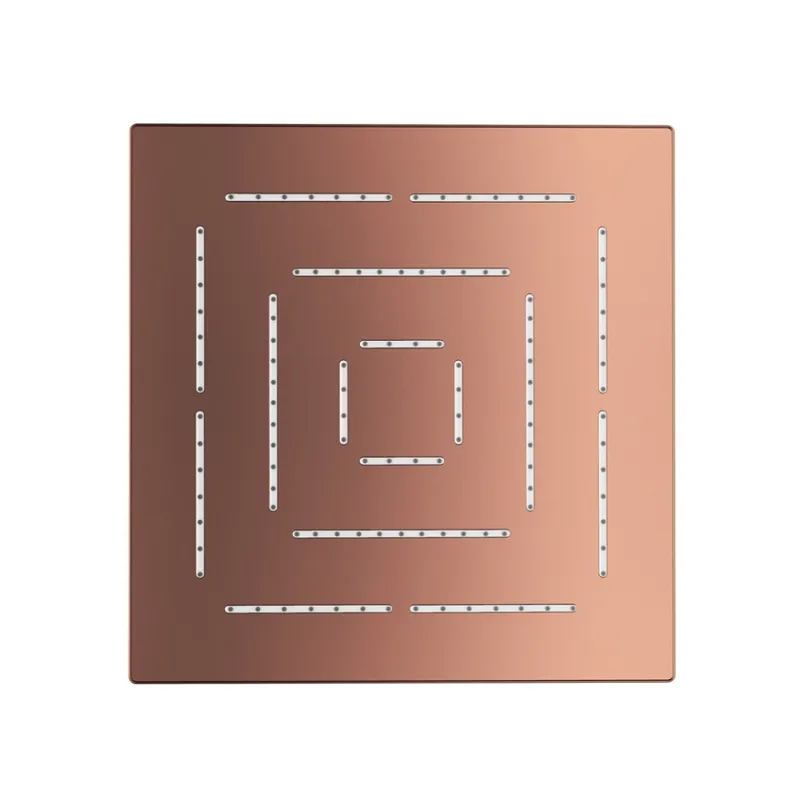 Jaquar Blush Gold PVD Kubix Prime Maze Single Function (200x200) in Blush Gold