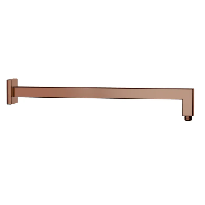 Jaquar Blush Gold PVD Kubix Prime Square Shower Arm (400mm) in Blush Gold