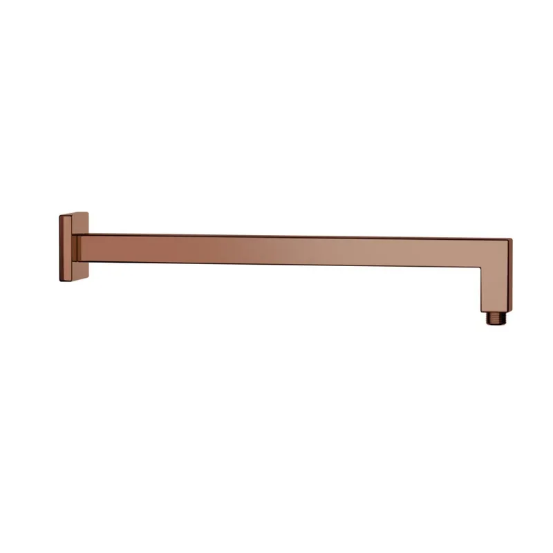 Jaquar Blush Gold PVD Kubix Prime Square Shower Arm (600mm) in Blush Gold