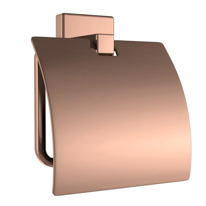 Jaquar Blush Gold PVD Kubix Prime Toilet Paper Holder in Blush Gold