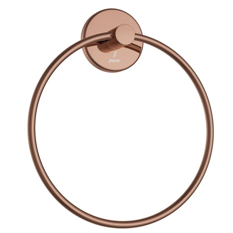 Jaquar Blush Gold PVD Towel Ring Round With Round Flange in Blush Gold
