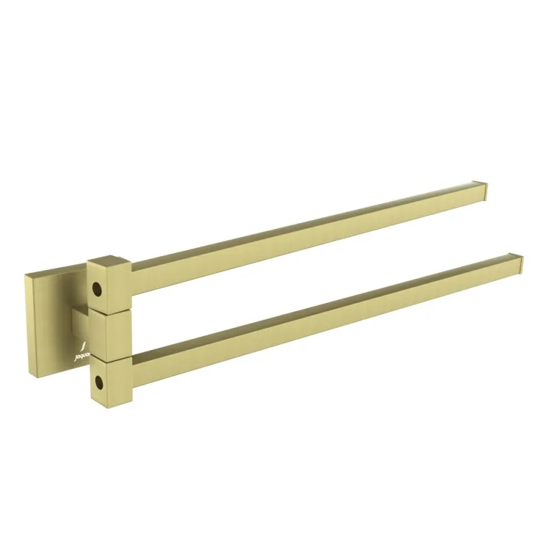 Jaquar Brass Matt Kubix Prime Swivel Towel Holder Twin in Brass Matt