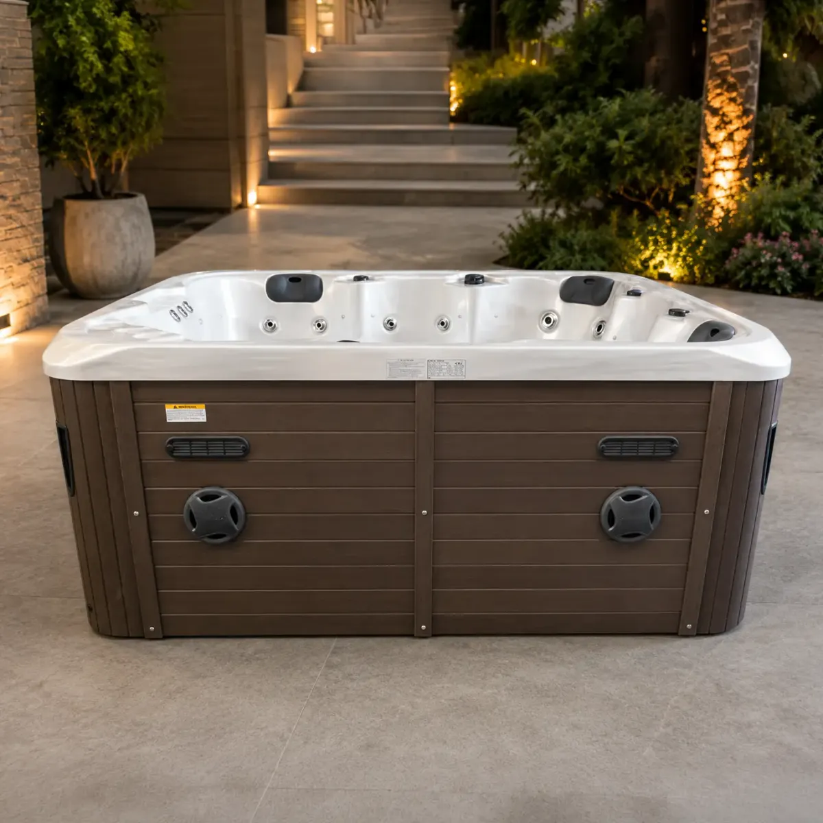 Jaquar Breva SPA 5 seater, Shell Colour-Pearl Blend With Bluetooth, UV,LED Aromatherapy in Coffee Brown - photograph 10