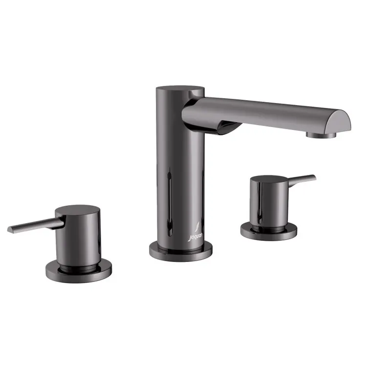 Jaquar Florentine Black Chrome 3-Hole Basin Mixer Round Spout in Black Chrome