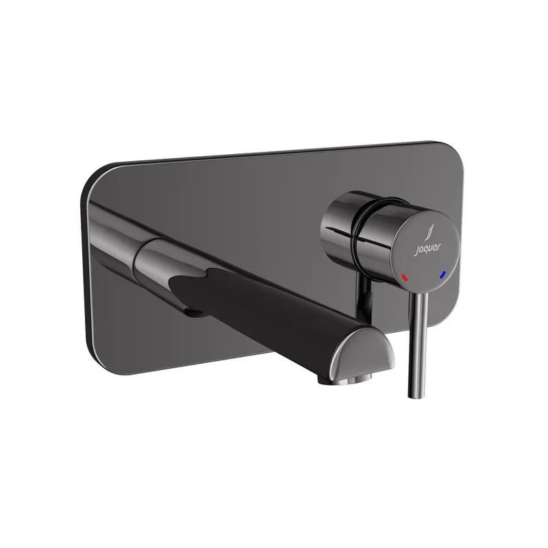 Jaquar Florentine Black Chrome Prime 2-Hole Wall-Mounted Basin Mixer in Black Chrome