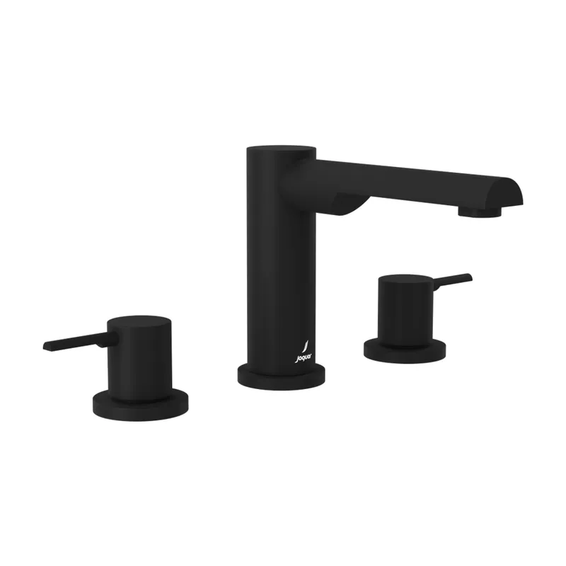Jaquar Florentine Black Matt 3-Hole Basin Mixer Round Spout in Black Matt