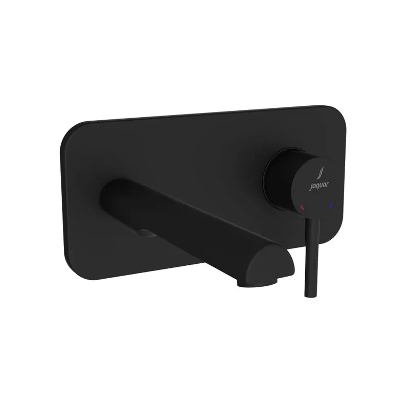 Jaquar Florentine Black Matt Prime 2-Hole Wall-Mounted Basin Mixer in Black Matt