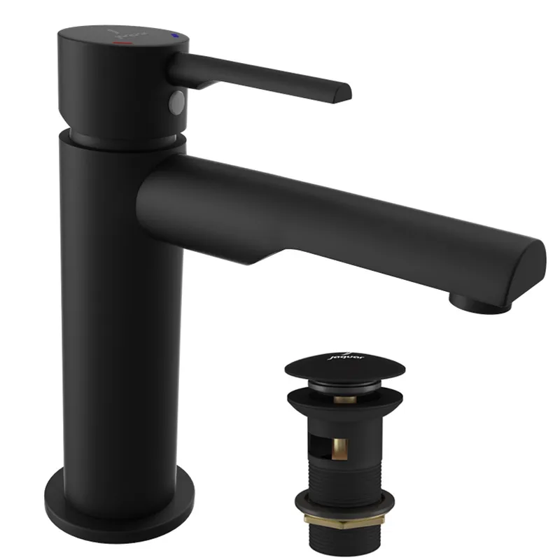 Jaquar Florentine Black Matt Prime Mono Basin Mixer Includes Compatible click clack waste in Black Matt